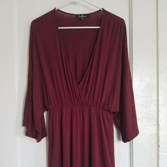 Lulu's Bewitching Burgundy Dress - Picture 6 of 6